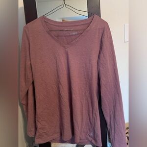 EDDIE BAUER LONG SLEEVE V NECK T SHIRT 18”-20.5” PTP